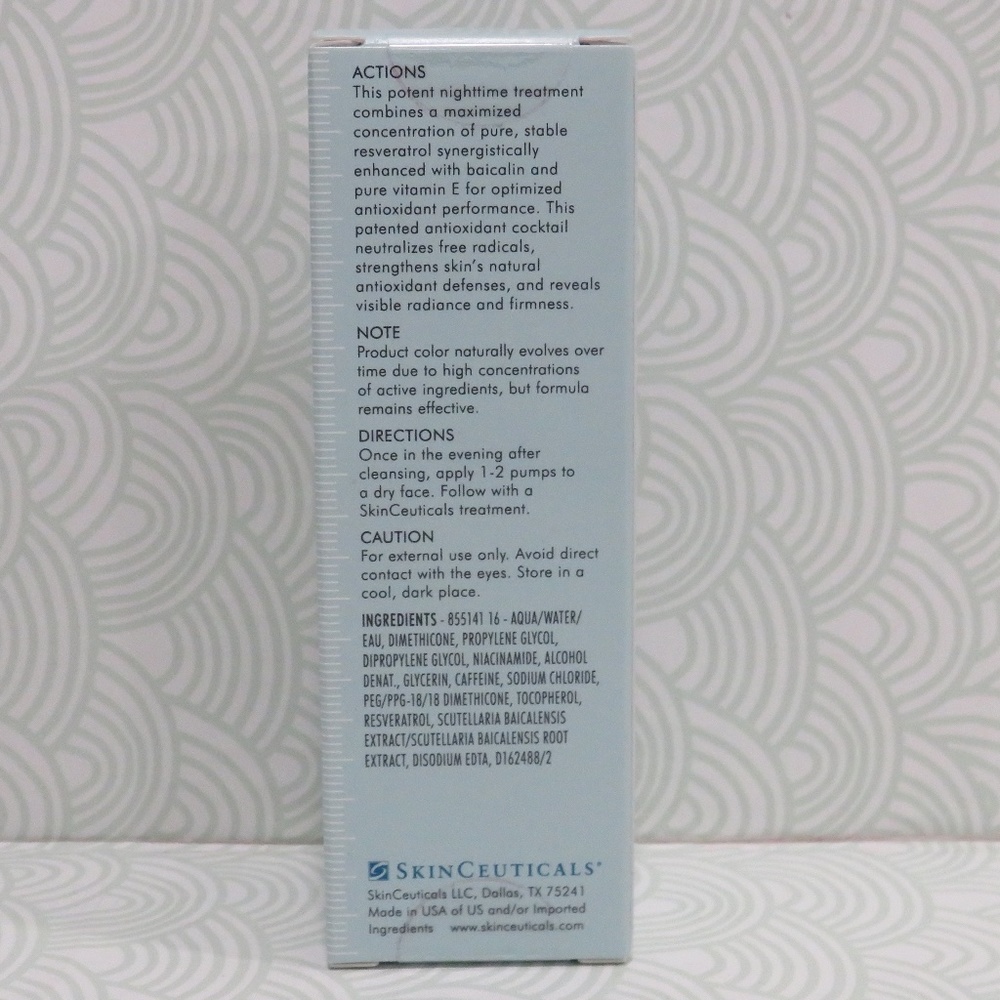 SKINCEUTICALSš„RESVERATROL B E ANTIOXIDANT NIGHT 1 OZš„ - Picture 4 of 4